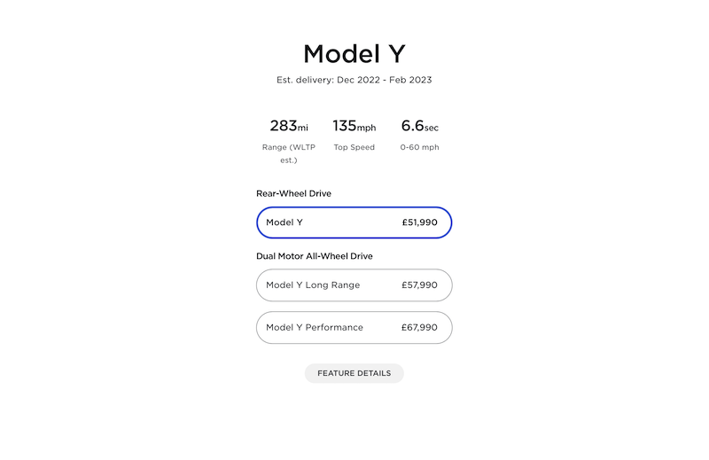 RWD Model Y (likely with LFP battery) is now available to order in Europe
